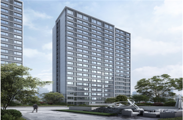 杭州市首座近零能耗住宅建筑临安尊时凯龙宸锦学府主体结顶